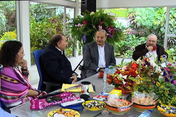 Presidente Daniel se reunió con Carlos Slim y delegación de empresarios nicaragüenses