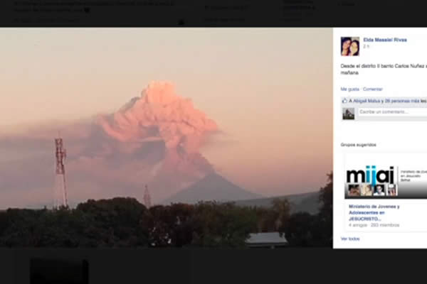 Redes sociales rugen junto al Volcán Momotombo