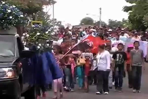 Juigalpa participa de masiva marcha para conmemorar a Sandino