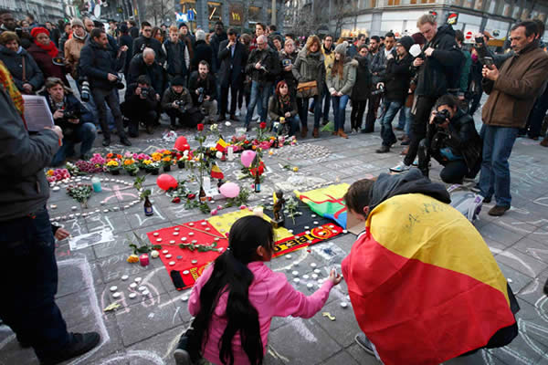 Bélgica homenajea a las víctimas de los atentados terroristas