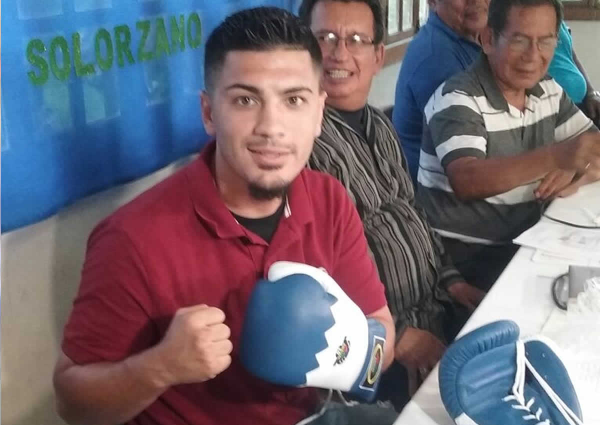 Randy "Matador" Caballero respaldando el boxeo en Masatepe