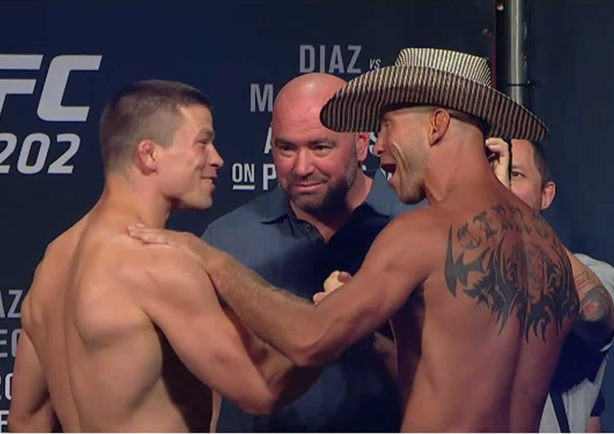 Pesaje oficial de UFC 202 deja todo listo para la revancha entre Díaz vs McGregor