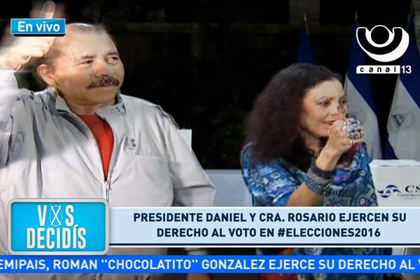 Presidente Daniel y Compañera Rosario ejercieron su derecho al voto en las Elecciones 2016