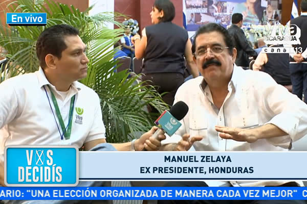 Manuel Zelaya (Ex Presidente de Honduras): “Hubo Paz y Alegría en estas Elecciones”