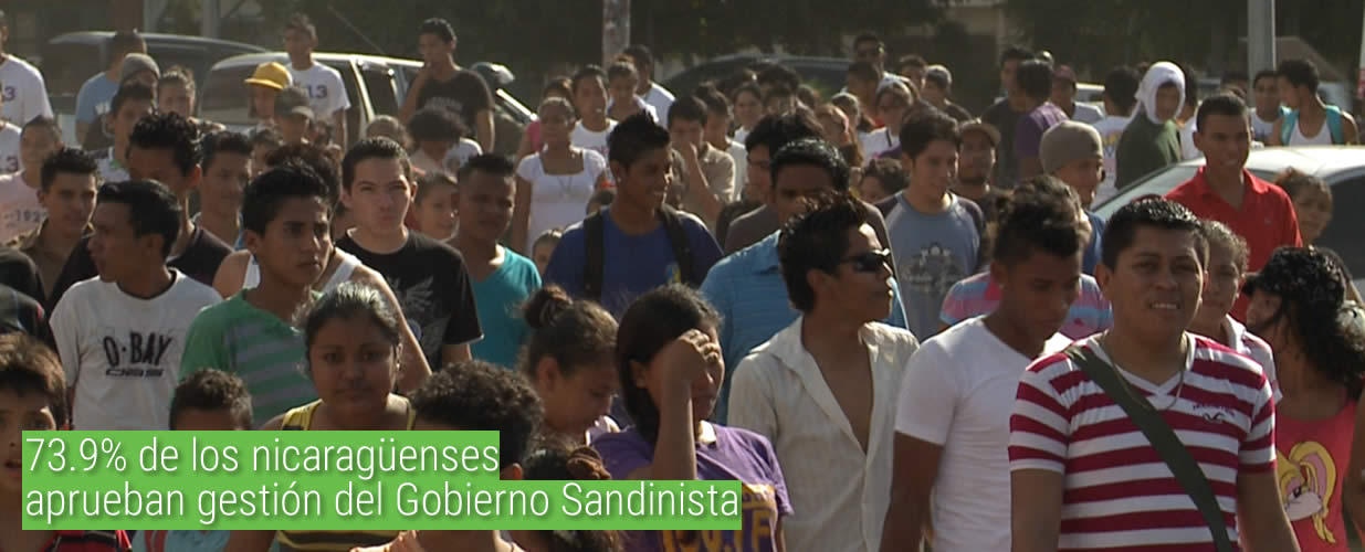 73.9% de los nicaragüenses aprueban gestión del Gobierno Sandinista