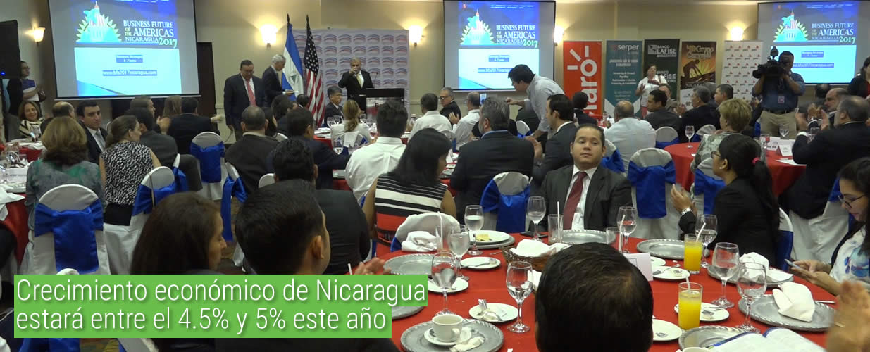 Crecimiento económico de Nicaragua estará entre el 4.5% y 5% este año