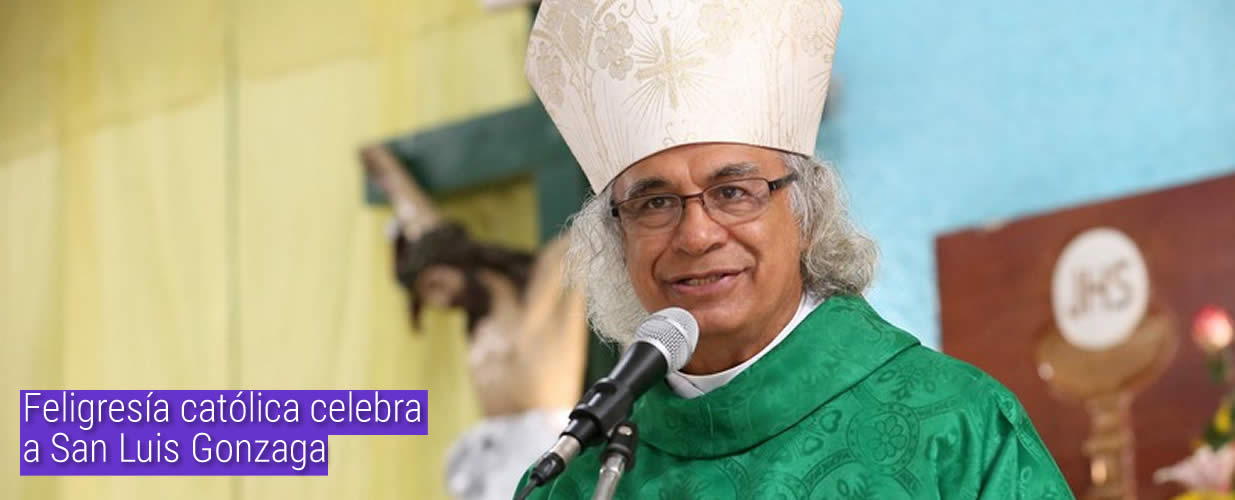 Feligresía católica celebra a San Luis Gonzaga
