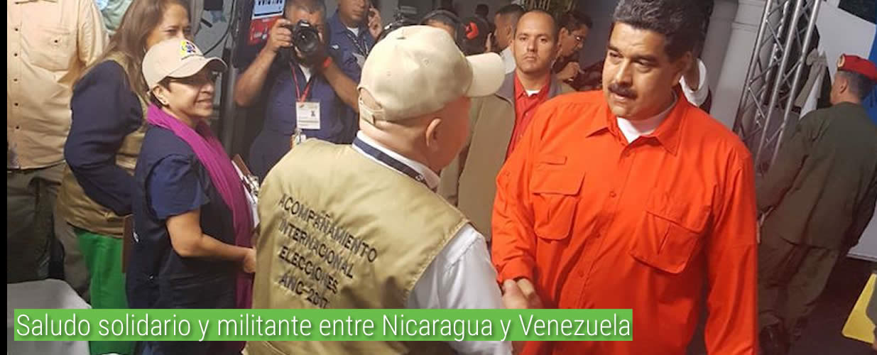 Saludo solidario y militante entre Nicaragua y Venezuela