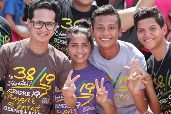 Juventud Sandinista celebra 38 años de su fundación