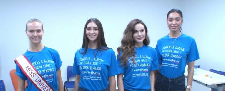 Miss Canadá junto a tres finalistas entregan importante donativo a Operación Sonrisa