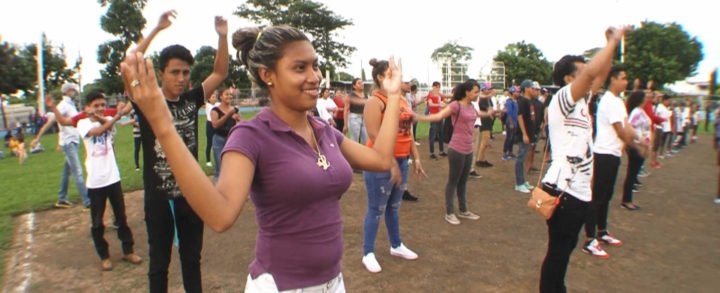 Estudiantes de secundarias practican Radio Taiso de cara a los juegos Centroamericanos