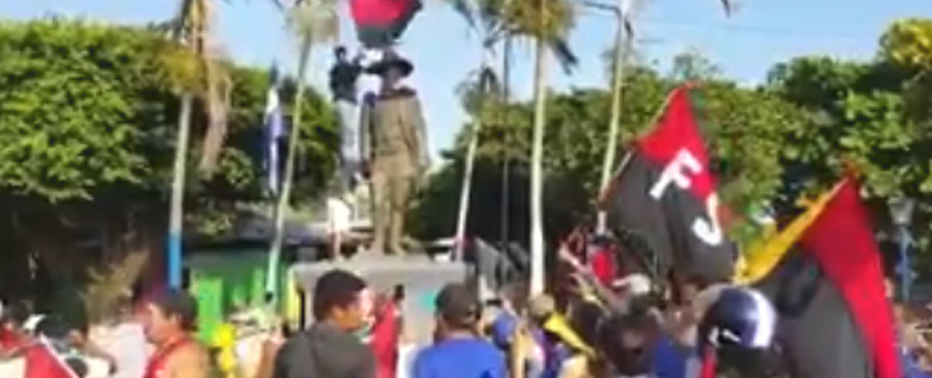 Pueblo de Niquinohomo recorre las calles en respaldo a la paz y el diálogo en Nicaragua