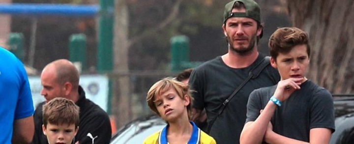 Beckham impotente al ver a su hija recibir patada durante partido mixto