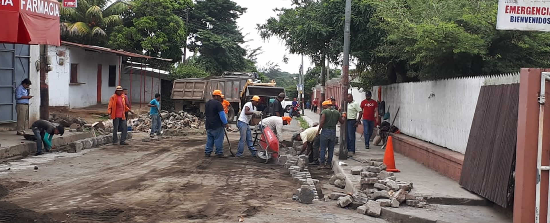 Municipalidad de Jinotepe rehabilita calles donde levantaron tranques los terroristas