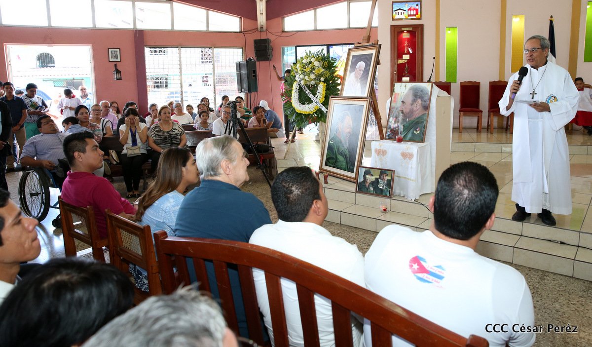 Misa de honor al Comandante en Jefe de la Revolución Cubana, Fidel Castro Ruz en la Iglesia La Merced