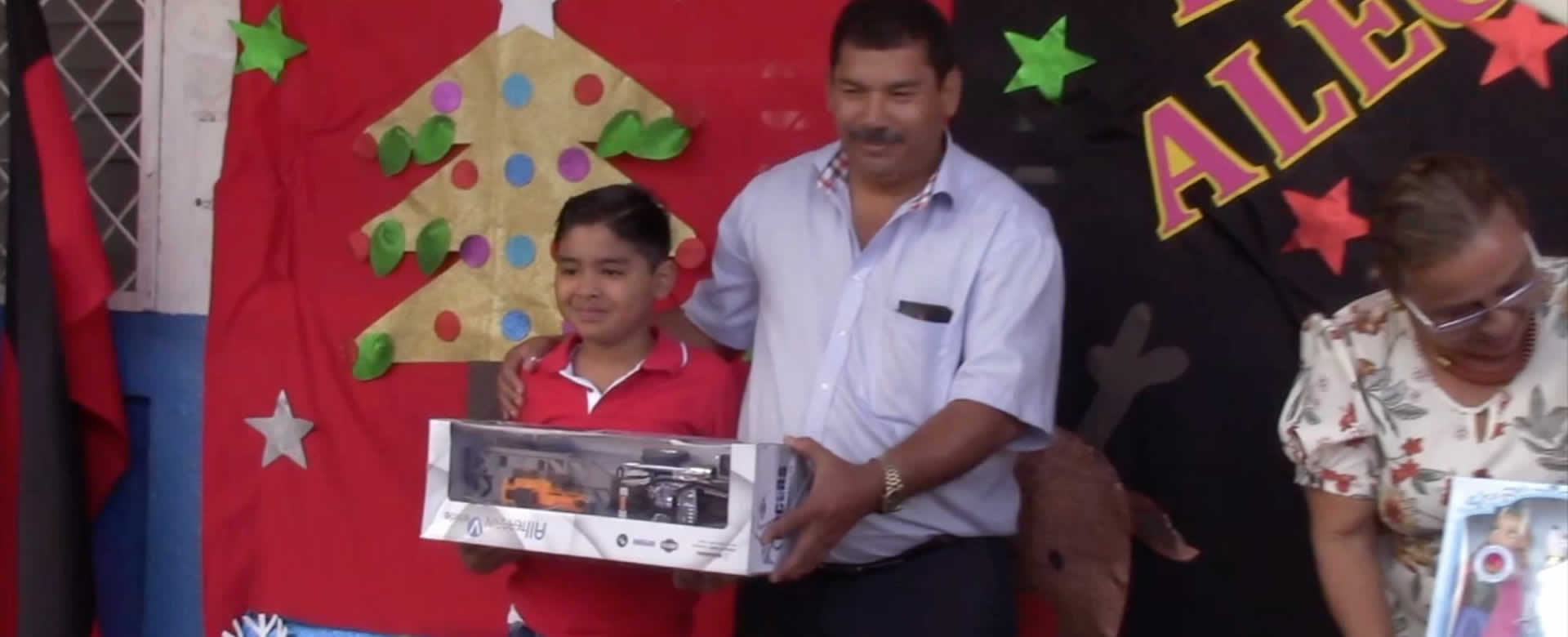 Feliz se encuentra la niñez de Boaco con la entrega de juguetes por parte del Gobierno Sandinista