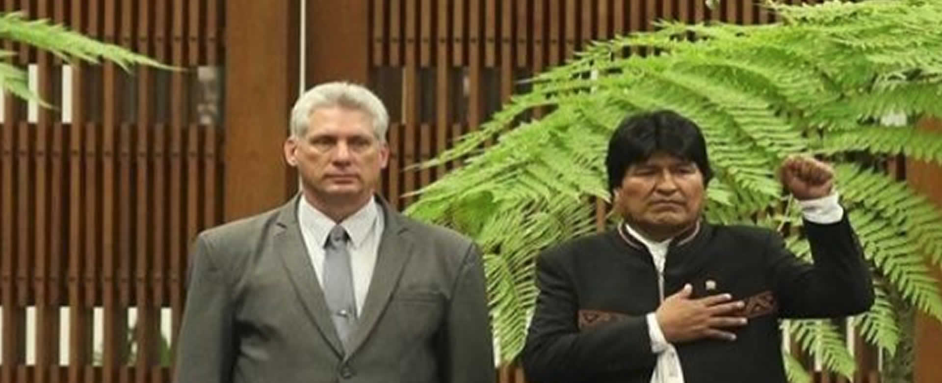 Presidentes Diaz-Canel y Evo Morales denuncian injerencia contra el pueblo venezolano