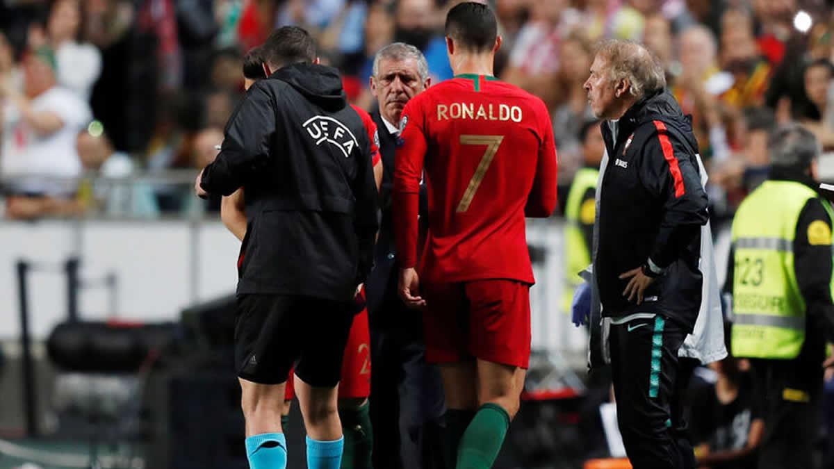 Portugal siente baja sensible tras lesión de Ronaldo ante Serbia