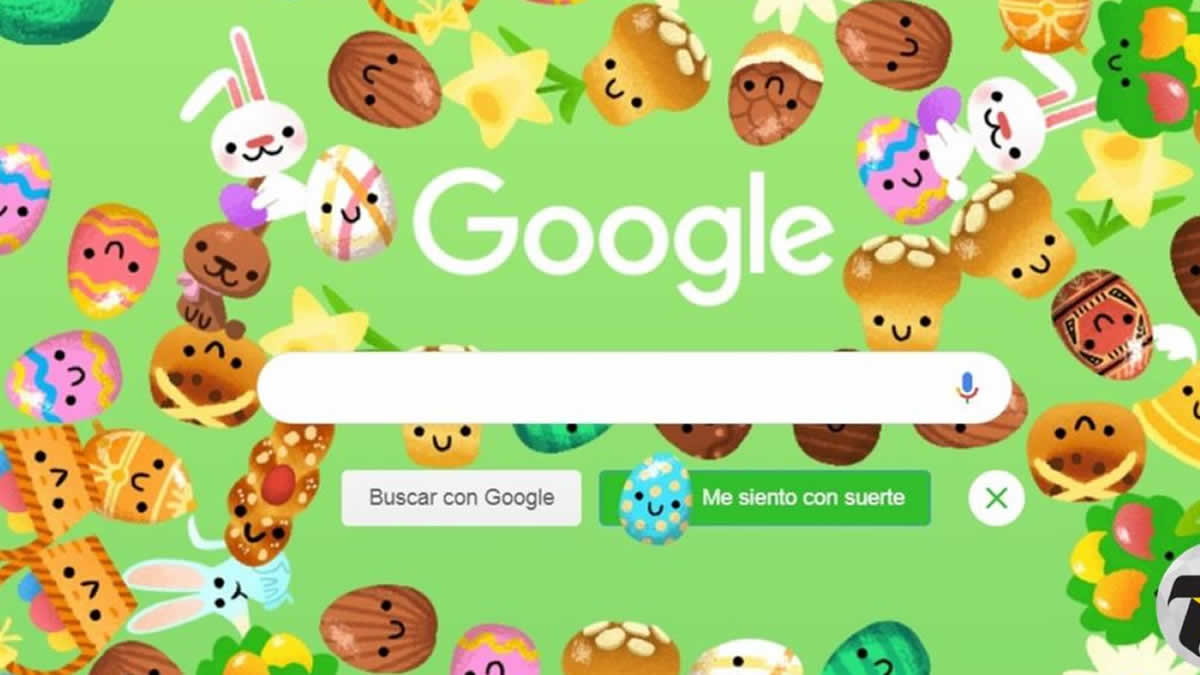 Google celebra la pascua con una lluvia de huevos, dulces y conejos 