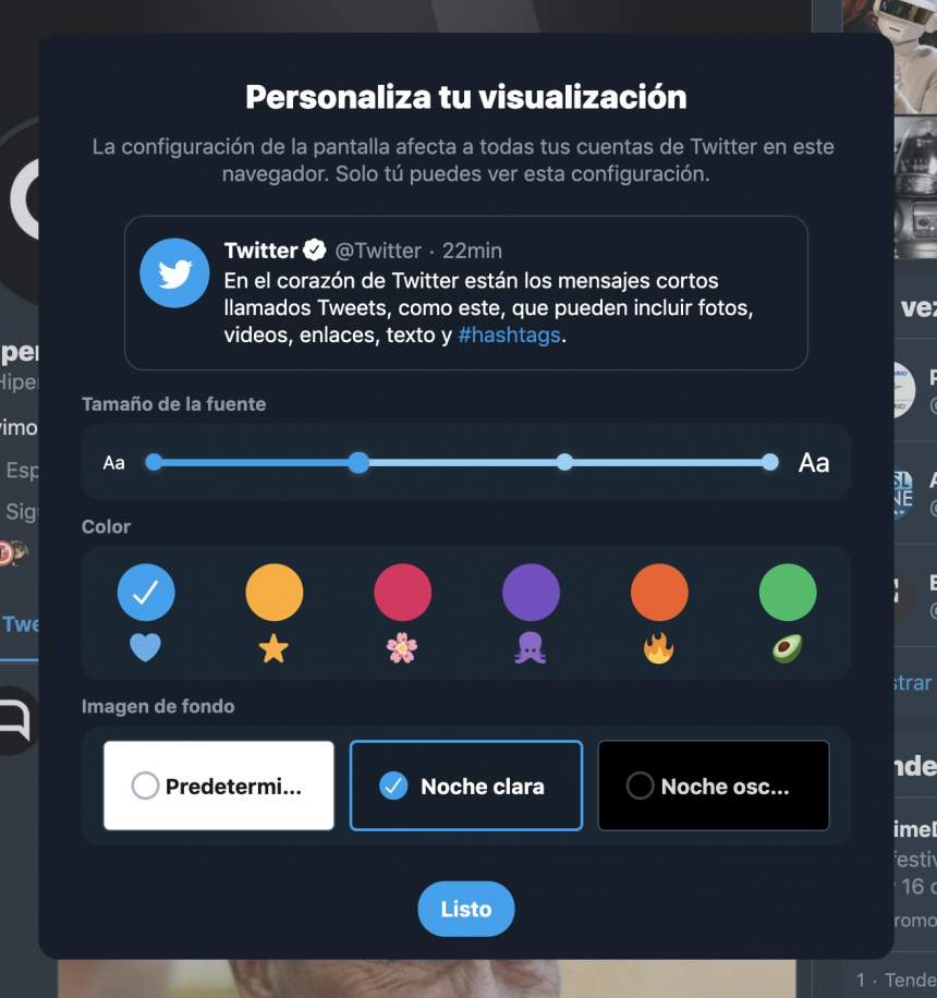 Ahora puedes personalizar el interfaz de Twitter en su versión web 