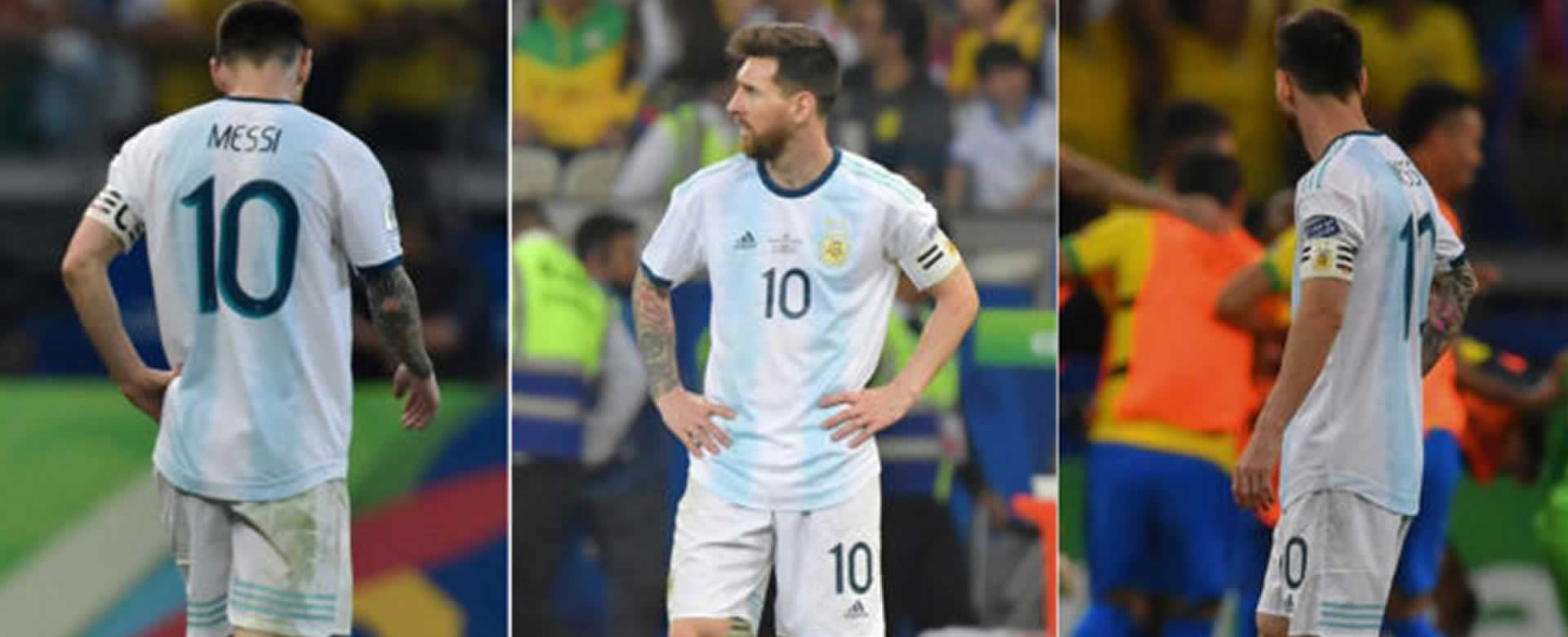 Messi explota contra el árbitro tras la derrota contra Brasil
