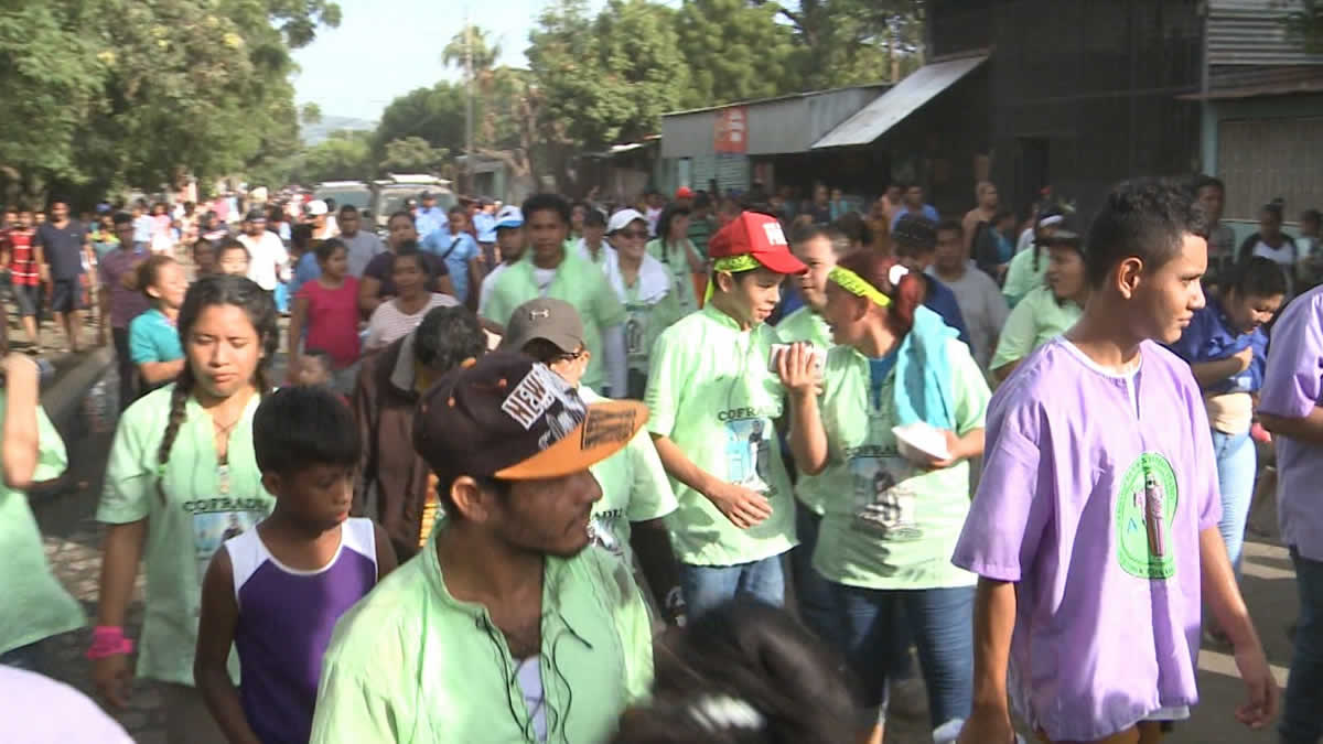 Devotos de Santo Domingo de Abajo realizan procesión en Ciudad Sandino