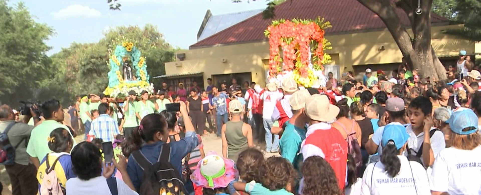 Devotos de Santo Domingo de Abajo realizan procesión en Ciudad Sandino