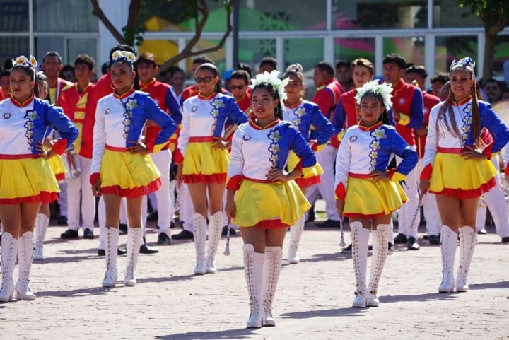 Estudiantes del distrito IV y VI de Managua participan en Desfile Patrio 