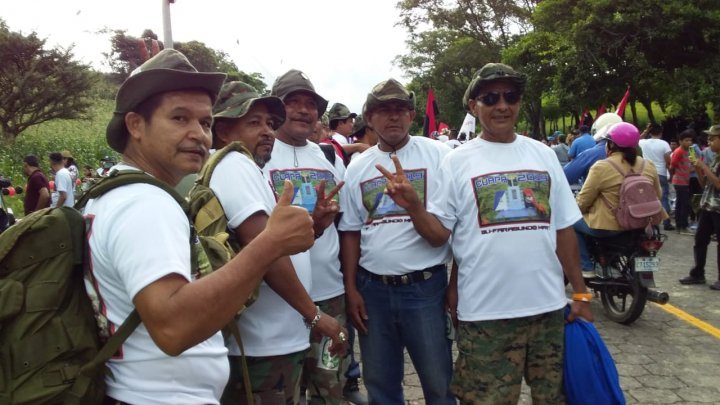 Militancia Sandinista rinde homenaje al BLI Farabundo Martí en el Cuapa