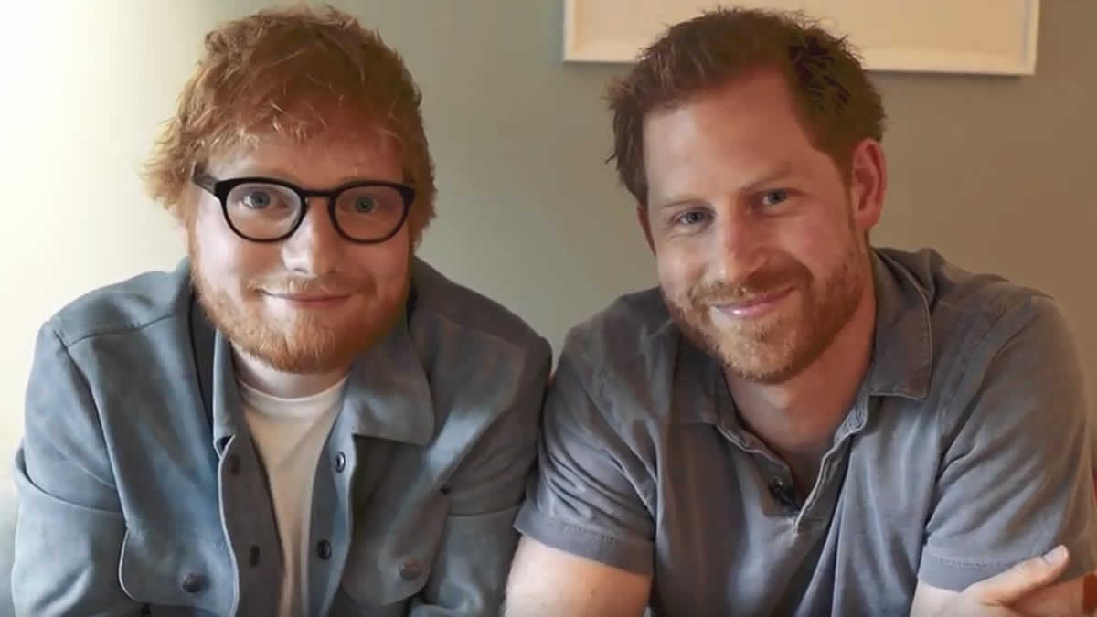 Ed Sheeran y el príncipe Enrique promueven salud mental