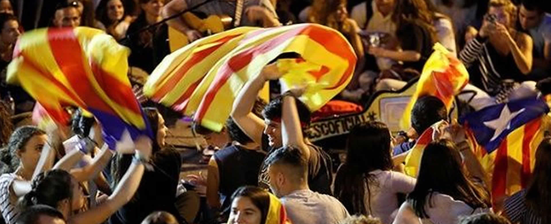 manifestantes huelga general cataluña