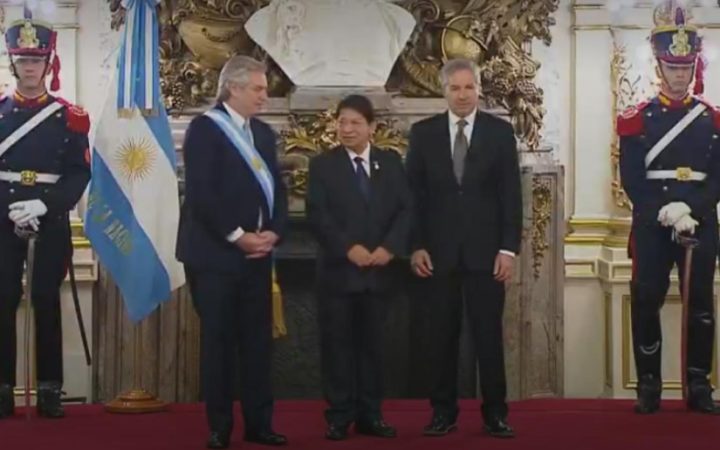 Canciller de Nicaragua presente en toma de posesión en Argentina 