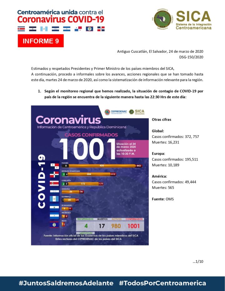 Panamá es el país con más contagios de Coronavirus en Centroamérica