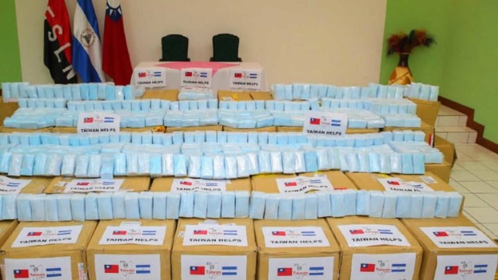 China-Taiwán dona 280 mil mascarillas al sector salud de Nicaragua