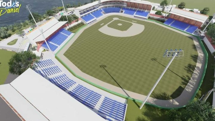 Diseño en 3D del moderno Estadio de Béisbol Roberto Clemente en Masaya