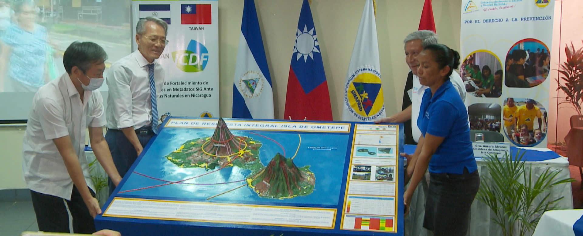 Isla de Ometepe recibe plan de respuesta ante desastres naturales por Taiwán y SINAPRED