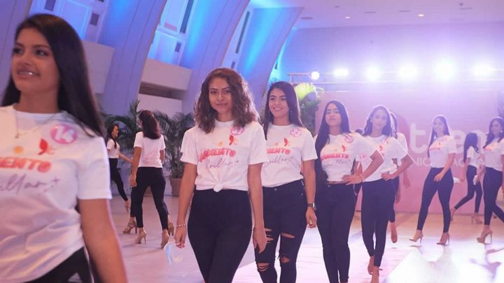 Participantes del casting a Miss Teen Nicaragua 2020.