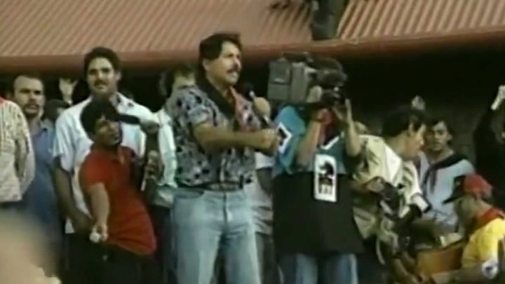 Comandante Daniel Ortega en la Plaza de "Los No Alineados" Omar Torrijos