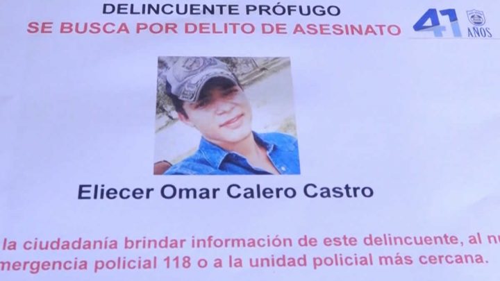 Eliecer Omar Calero Castro, prófugo de la justicia