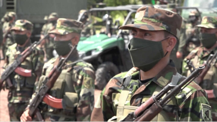 Efectivos militares del ejercito de Nicaragua.