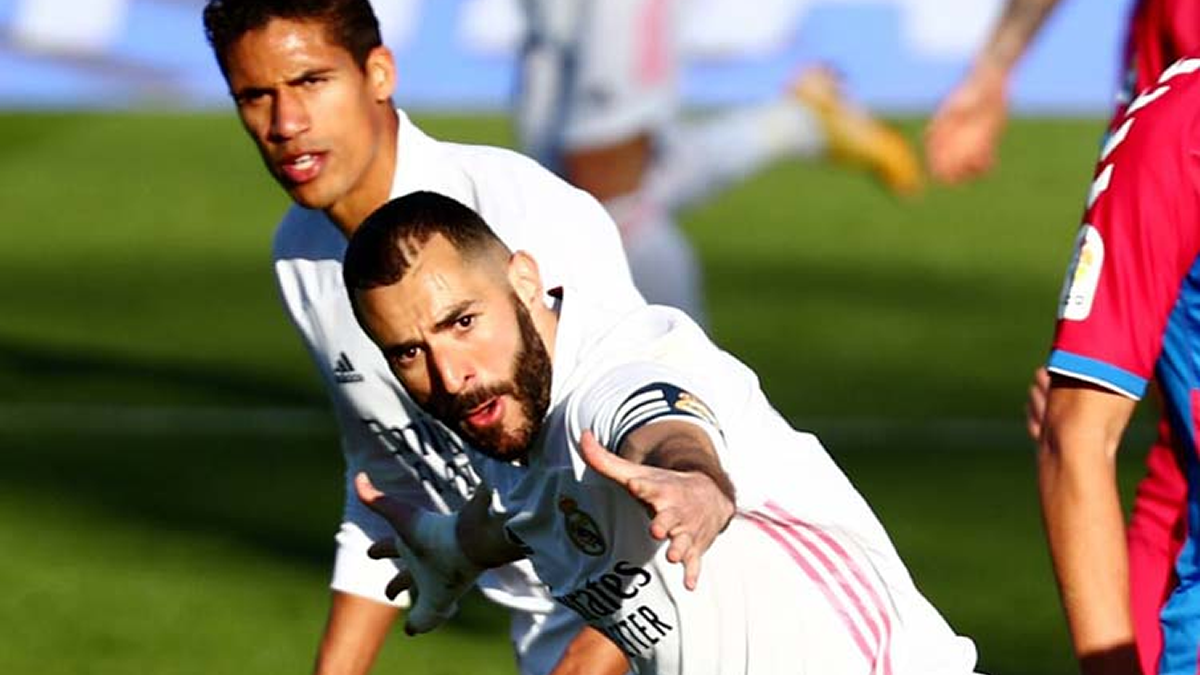 Karim Benzema otorga victoria al Real Madrid en la liga española