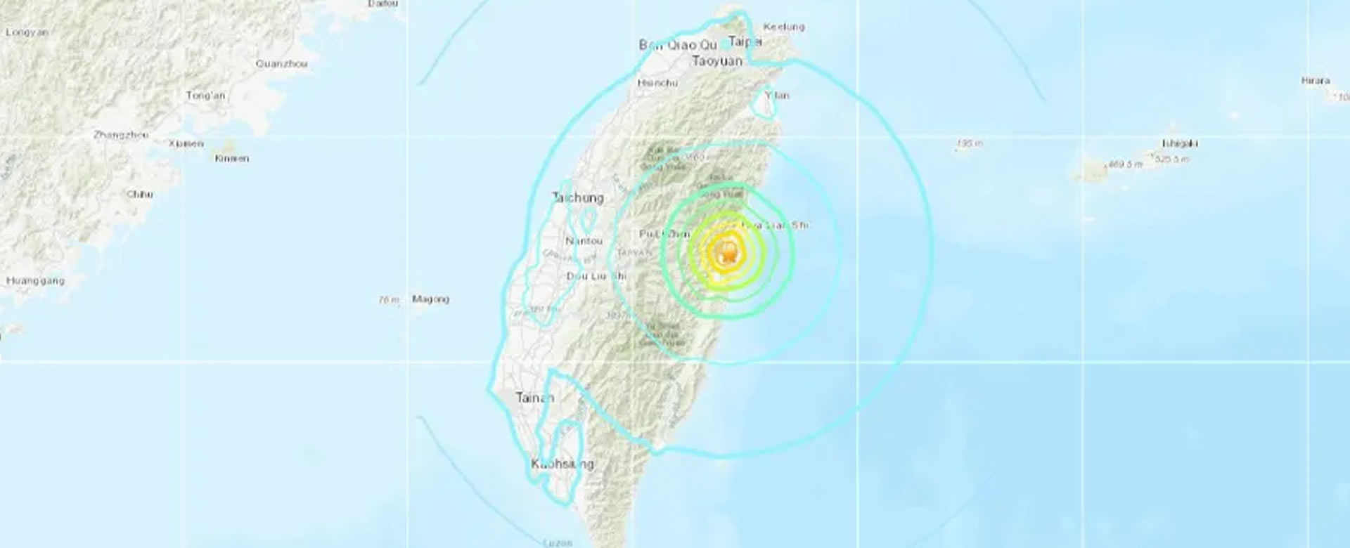 terremoto magnitud taiwán