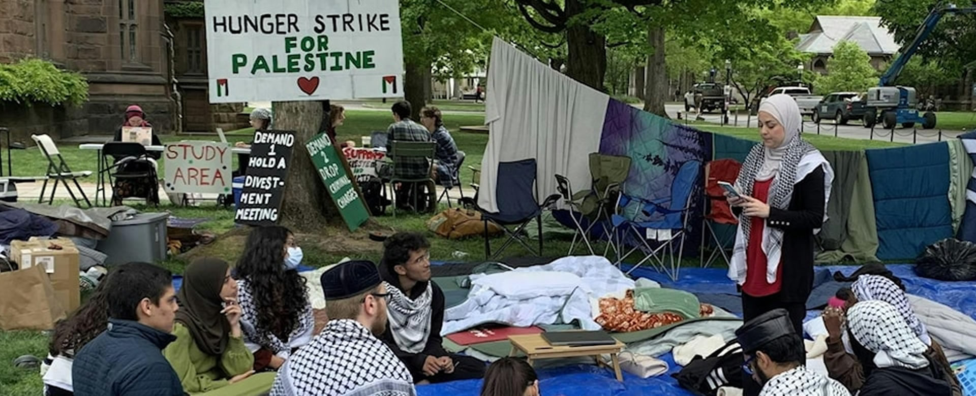 estudiantes huelga hambre gaza